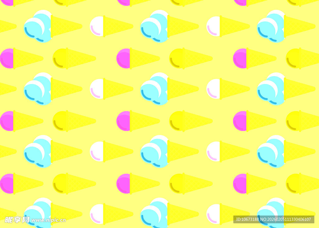 黄色背景多彩图案纹理