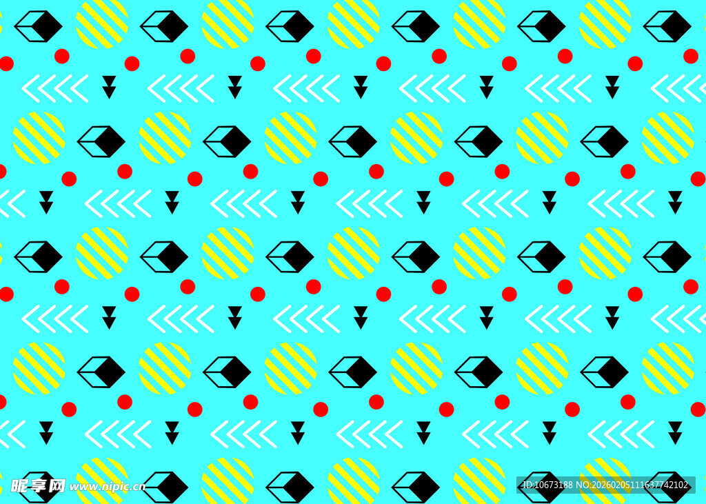 蓝绿几何图案无缝背景