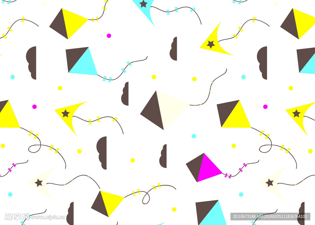 多彩风筝图案背景素材