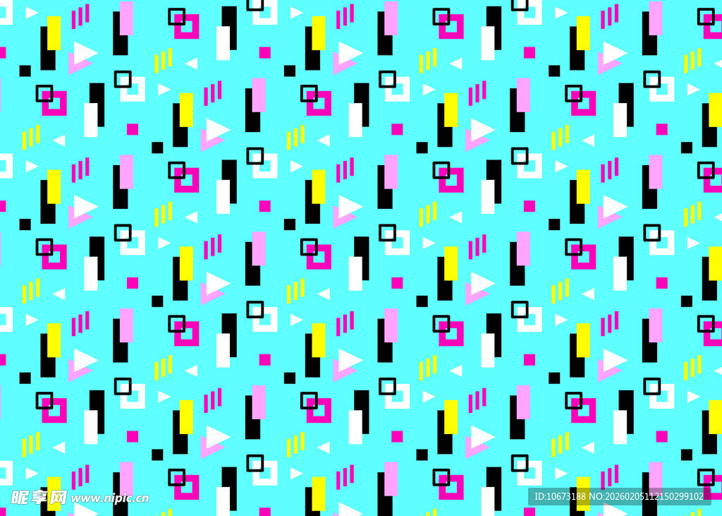 多彩几何图案无缝背景