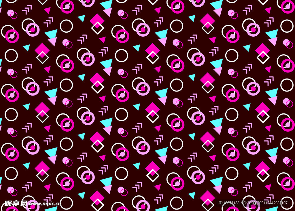 多彩心形圆圈图案背景