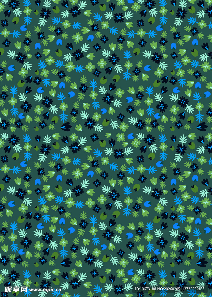 蓝绿交织的多彩点状图案