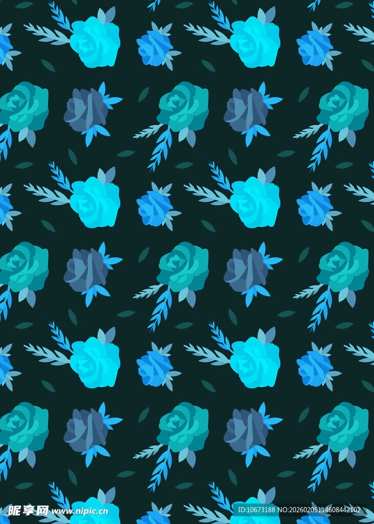 海洋生物图案的深色背景