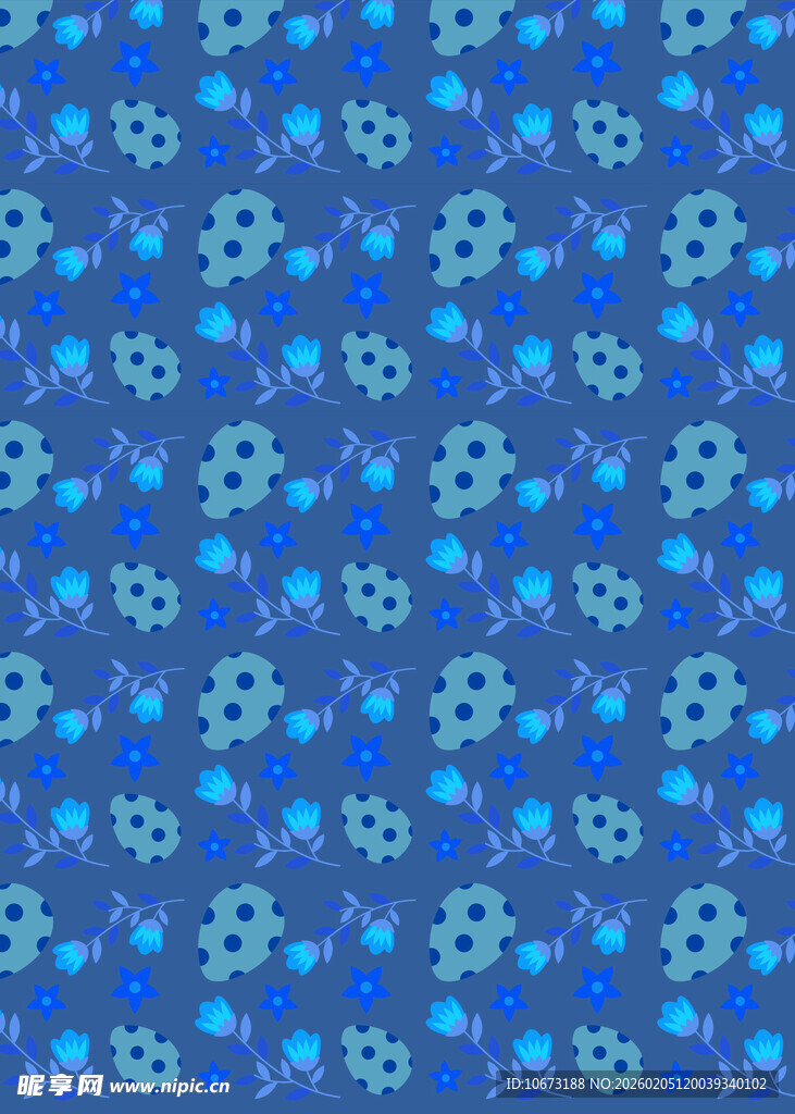 蓝色几何图案无缝背景