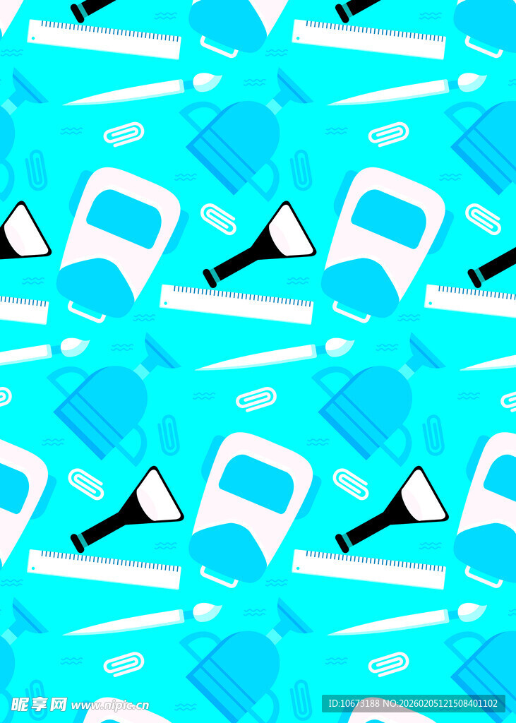 蓝色几何图案无缝背景