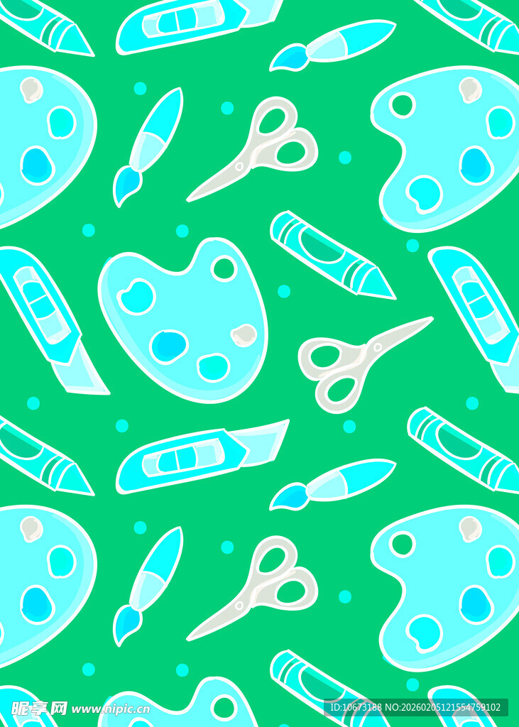 卡通绘画工具无缝图案