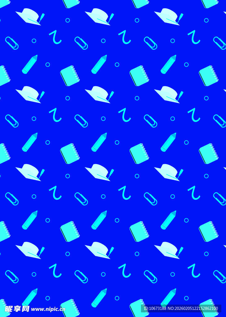 蓝色科技元素无缝图案