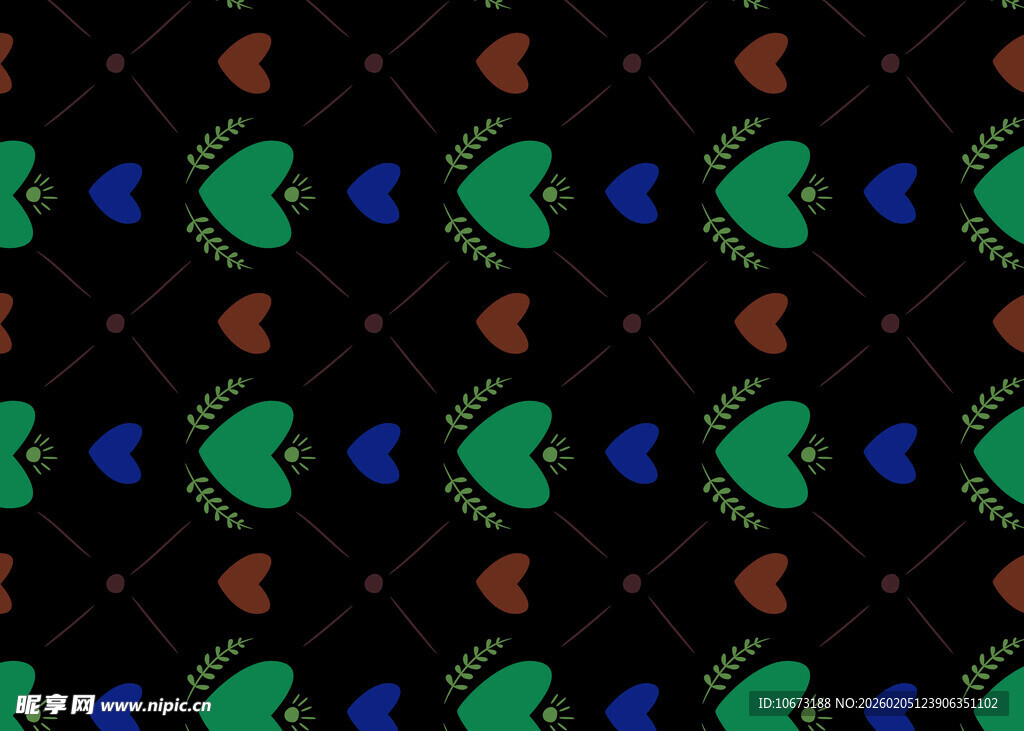 多彩几何鱼形图案背景