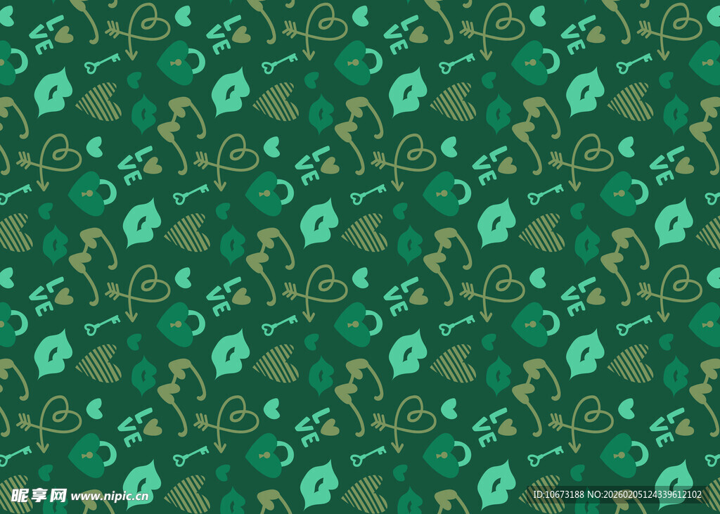 绿色花卉图案背景纹理