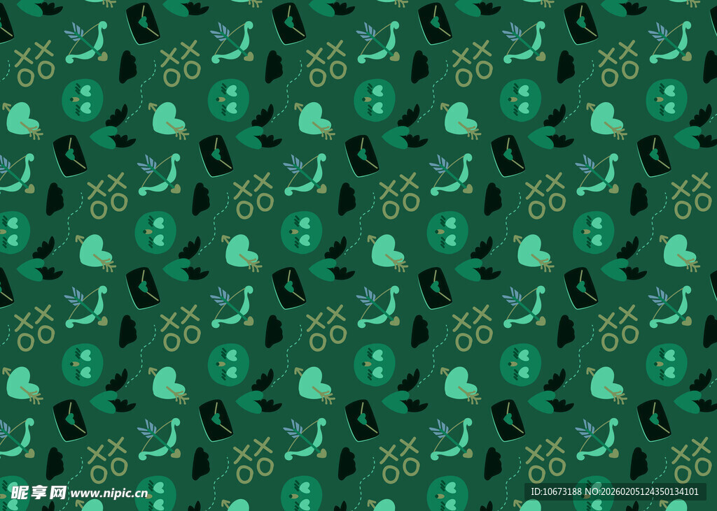 绿色几何图案无缝背景