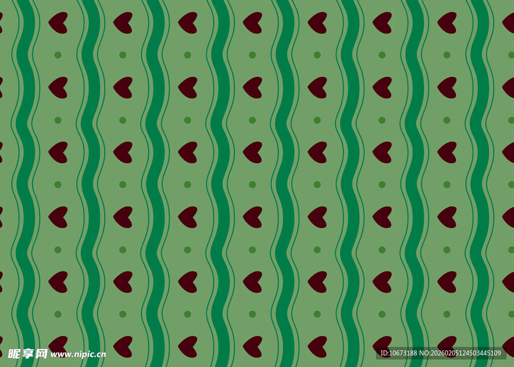 绿色西瓜图案无缝背景图
