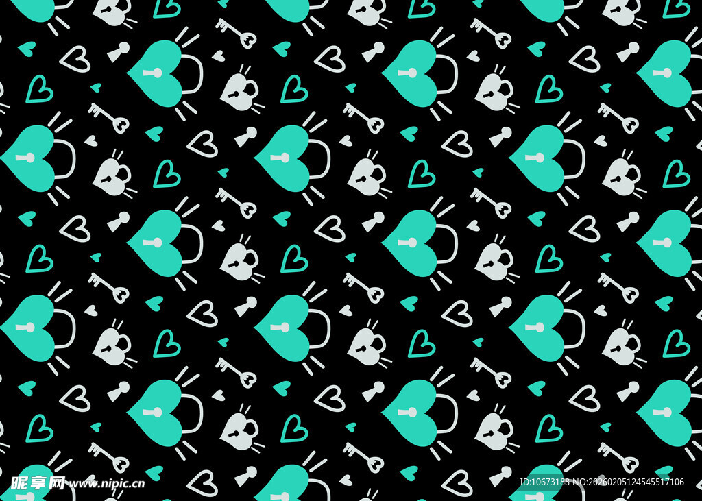 青黑配色卡通图案背景