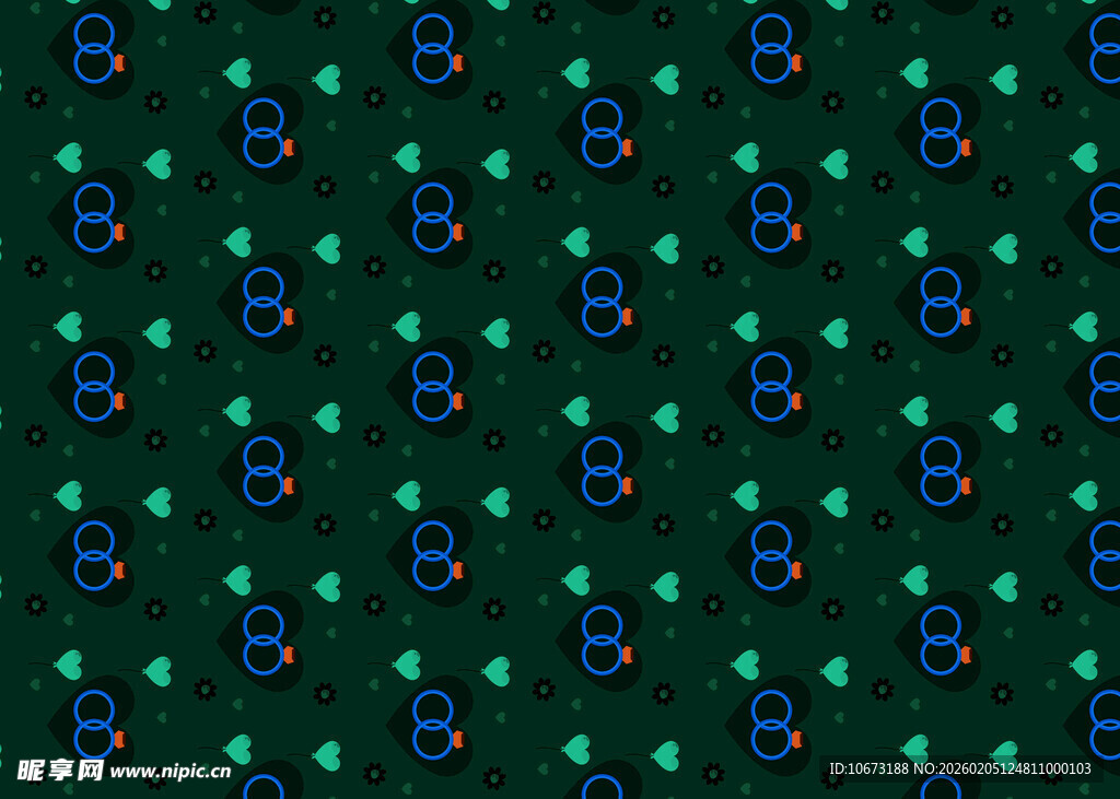 绿色背景彩色图案纹理