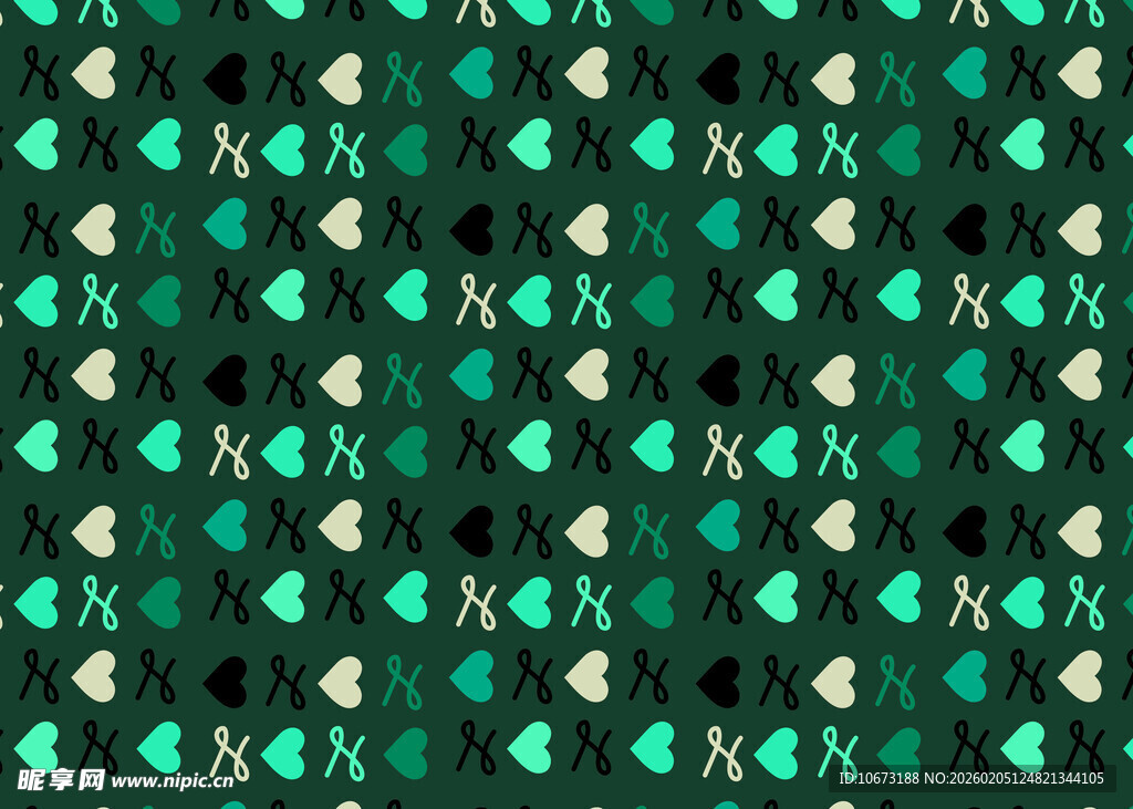 绿色小鱼图案背景纹理