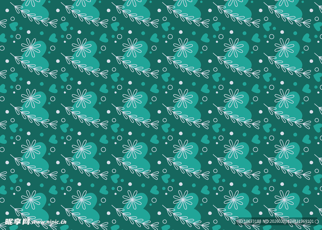 绿色铃铛图案背景纹理