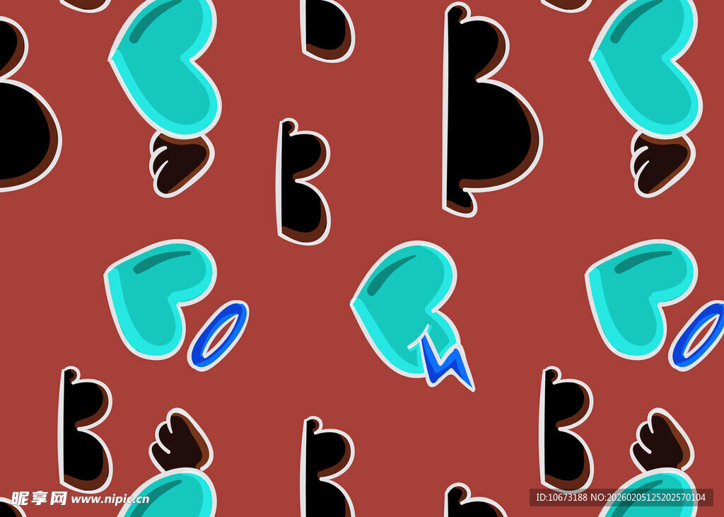 抽象字母图案背景设计