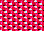 红色爱心图案背景纹理