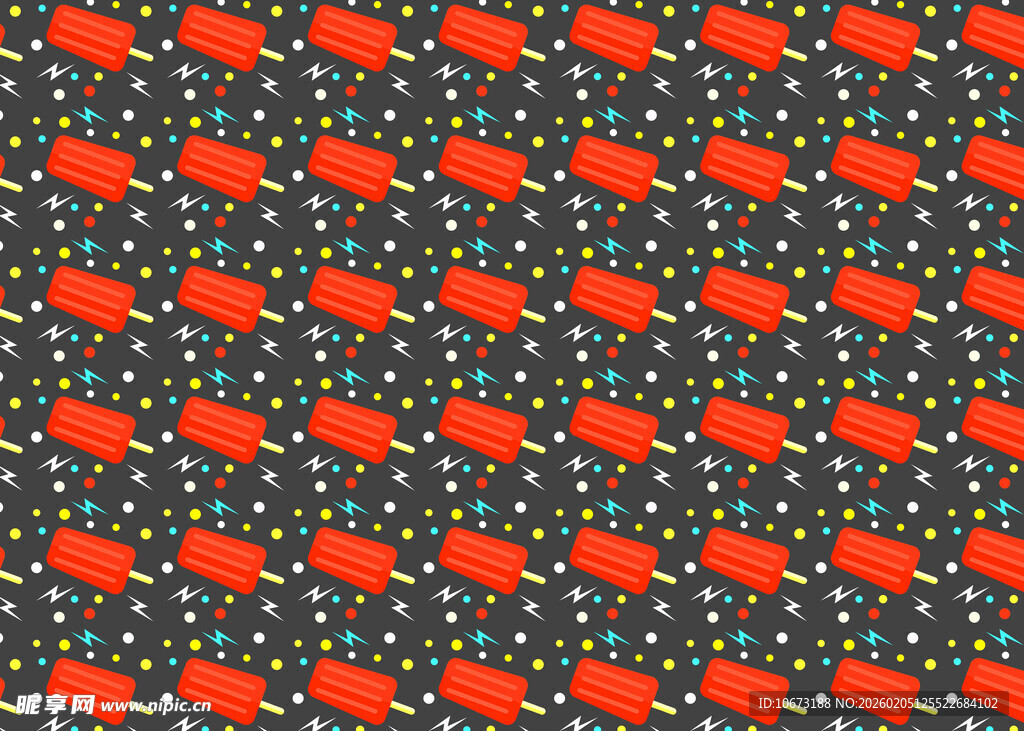 红色小鱼图案的精美背景