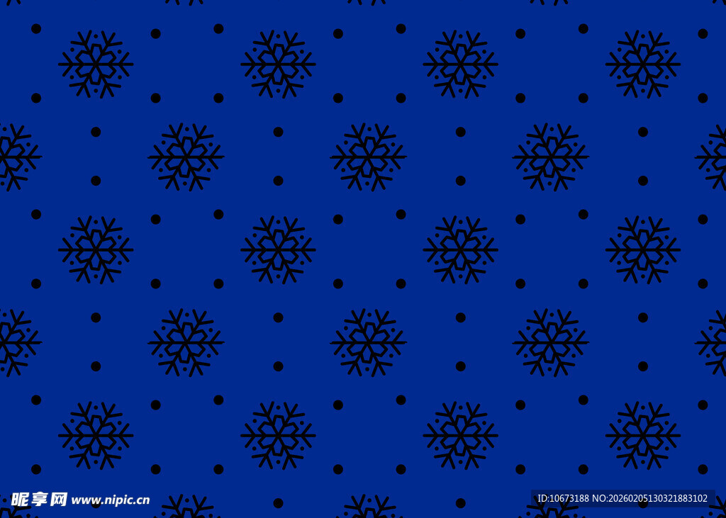 蓝色底黑色花纹图案背景