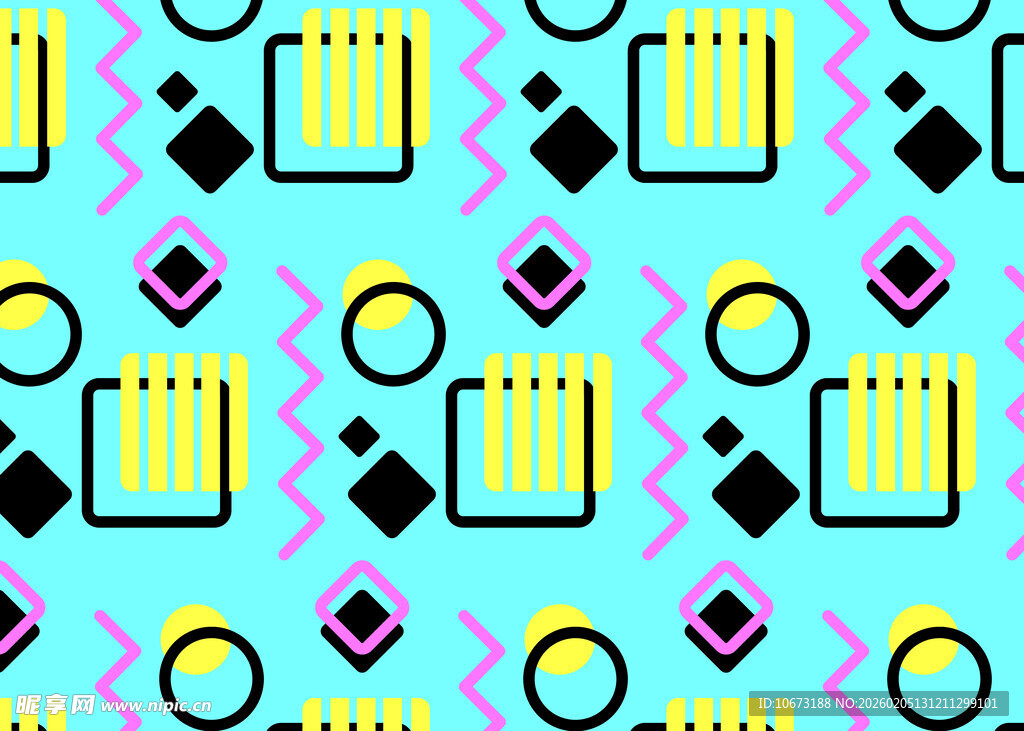 几何图案构成的多彩背景