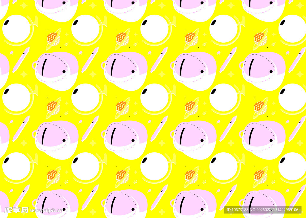 可爱卡通笑脸图案背景
