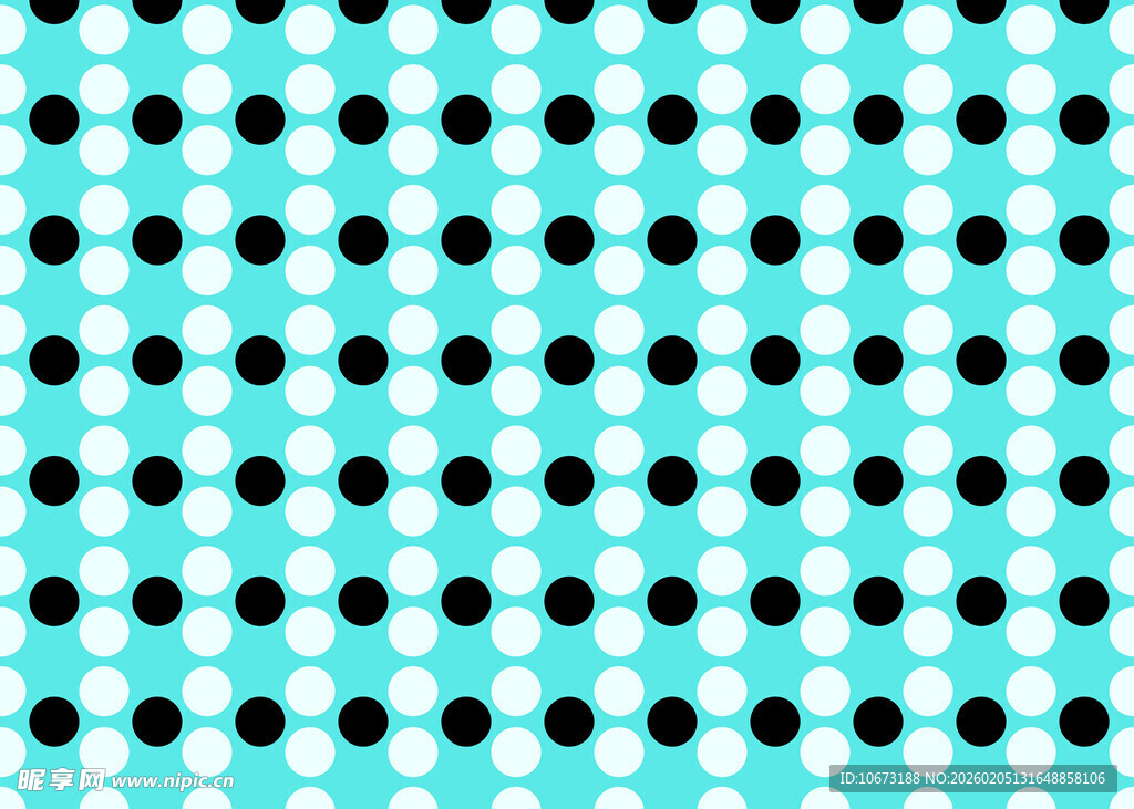 蓝底黑圆几何图案背景