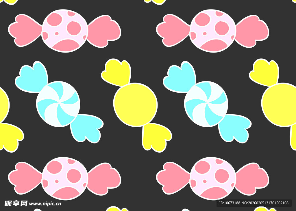 多彩糖果图案背景