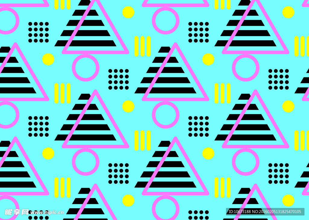 几何图案构成的多彩背景