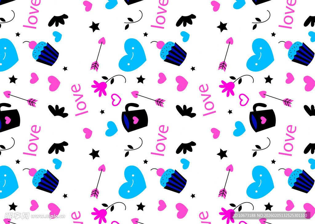 卡通风格电子产品图案