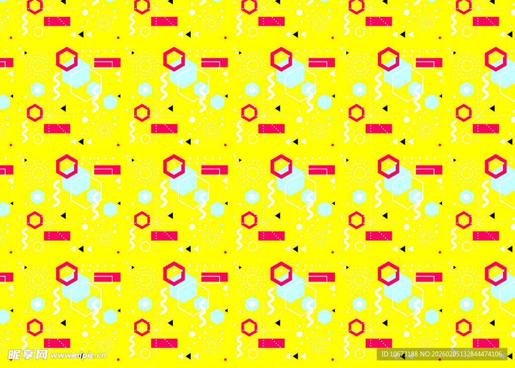 黄色卡通图案背景纹理