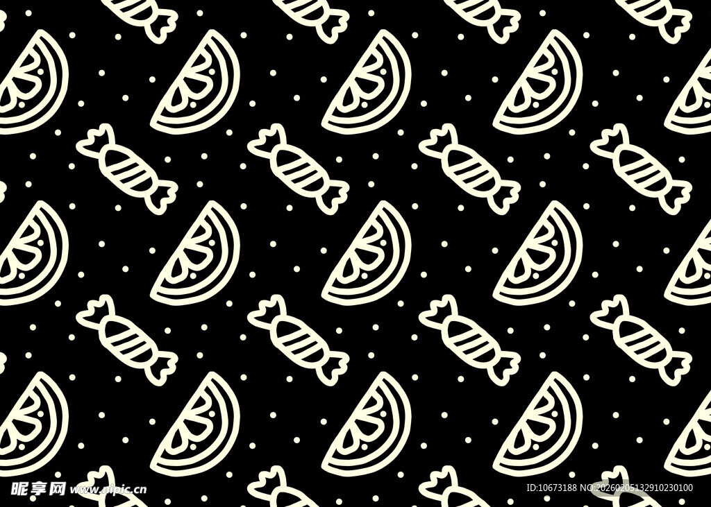 西瓜图案无缝背景纹理