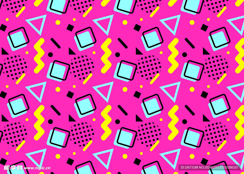 复古电视图案的粉色背景