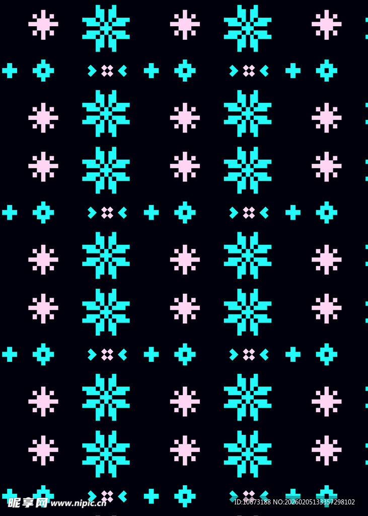 几何雪花图案背景纹理