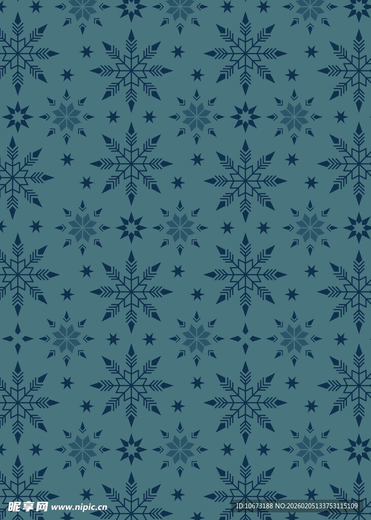 蓝绿色雪花图案背景纹理
