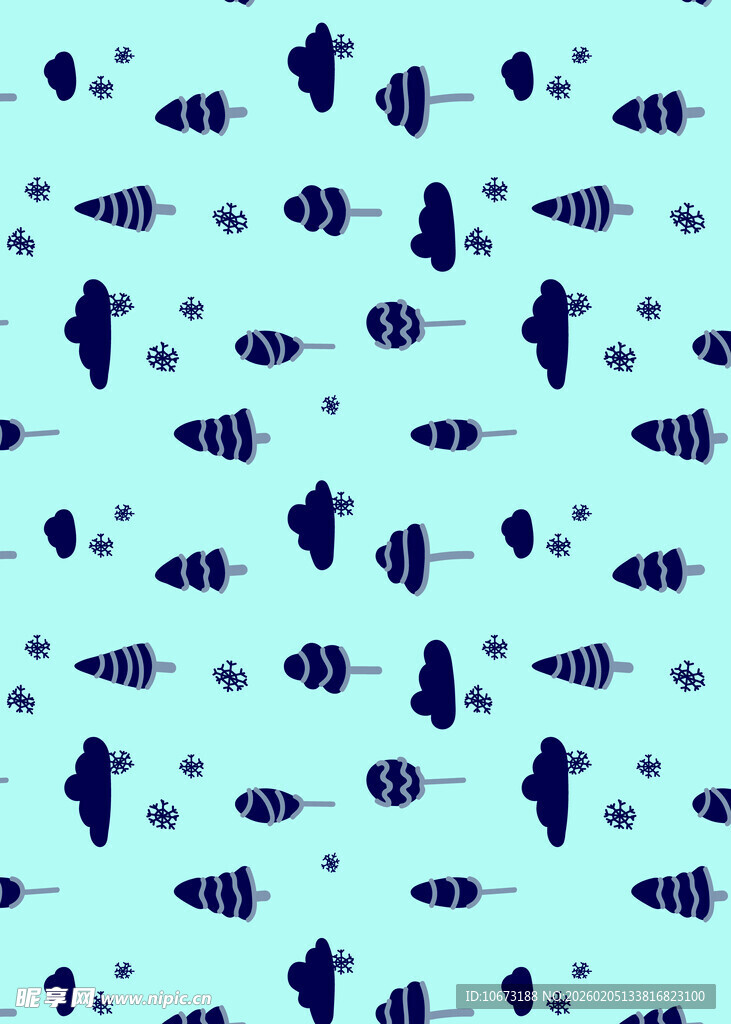 蓝色背景上的鱼形图案