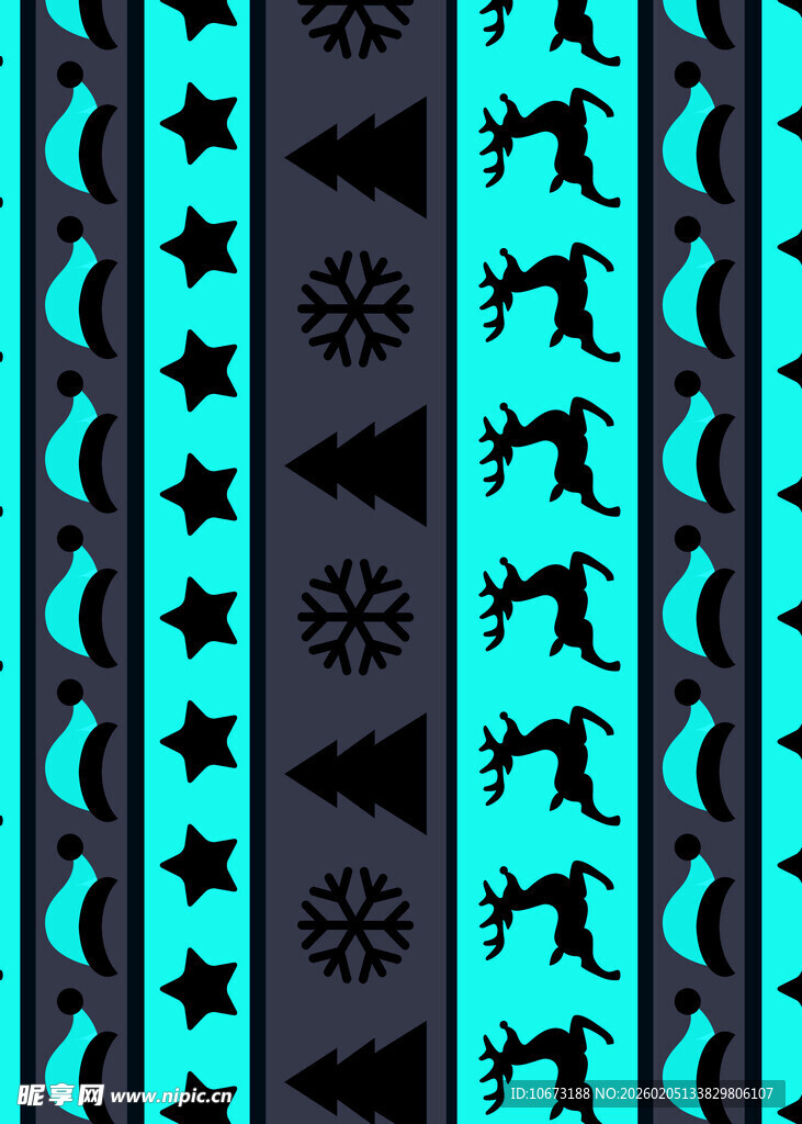 蓝黑几何动物图案背景