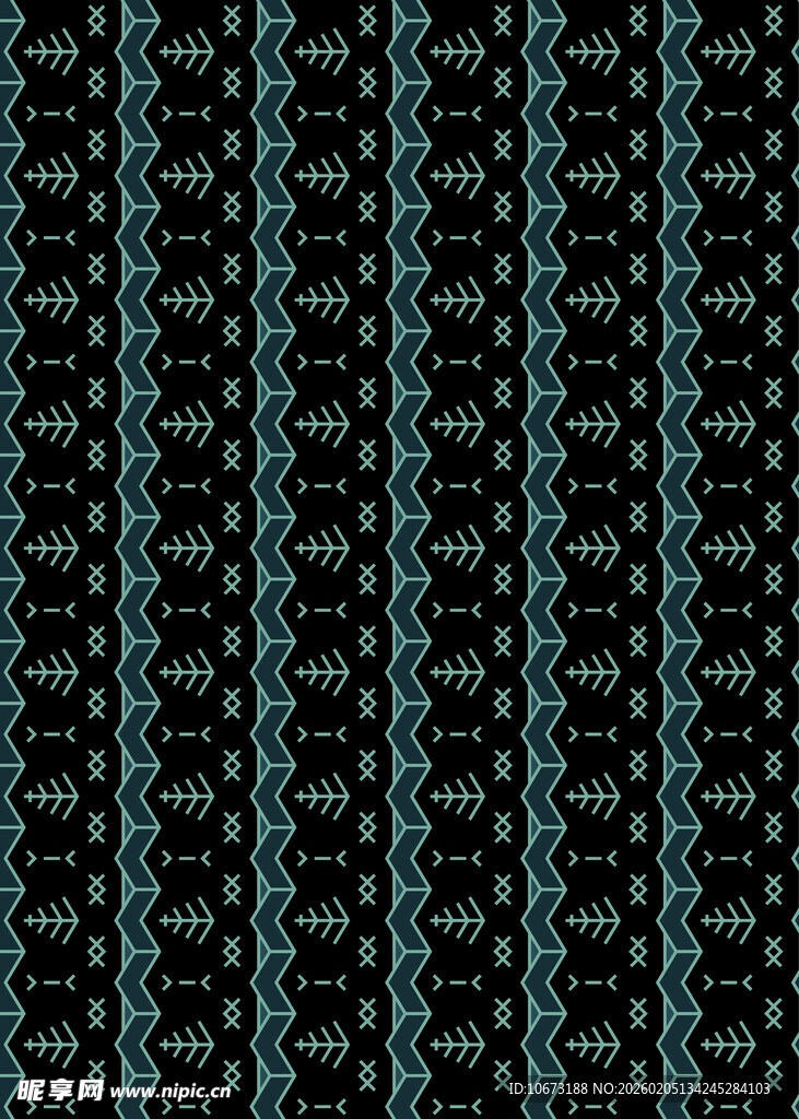 黑色底纹蓝线条几何图案