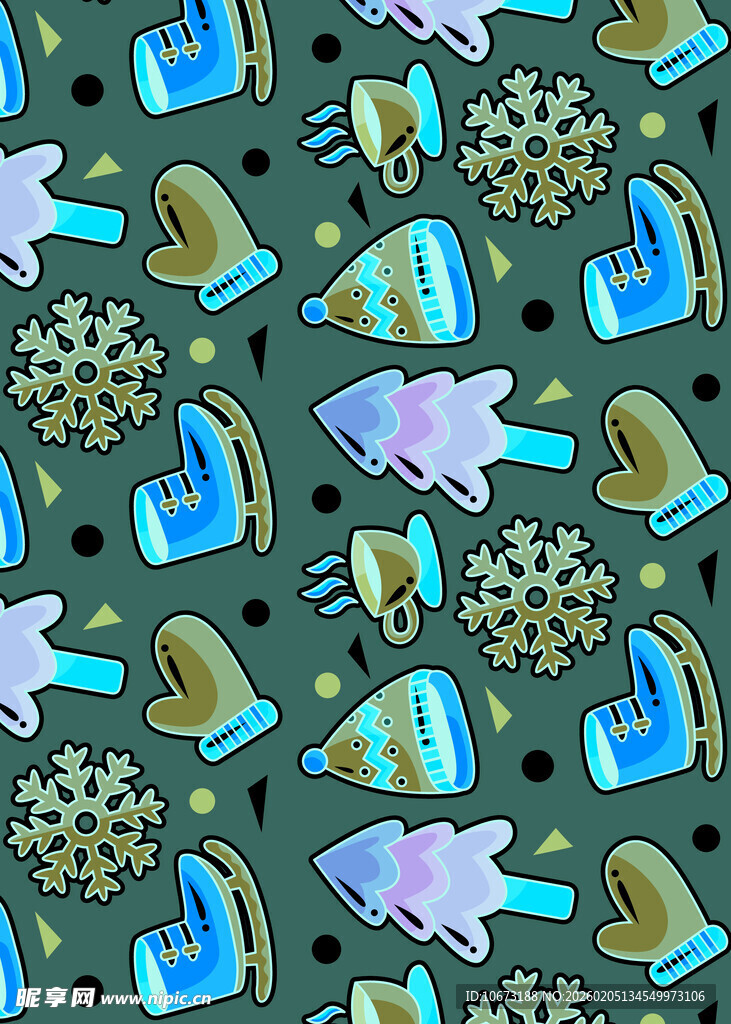 太空元素卡通图案背景