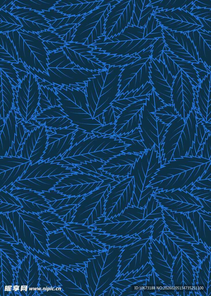 蓝色叶脉纹理图案背景