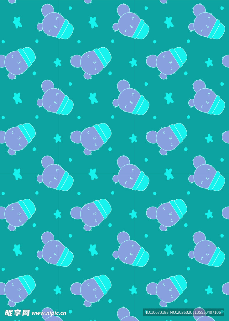 蓝紫相间的可爱图案背景