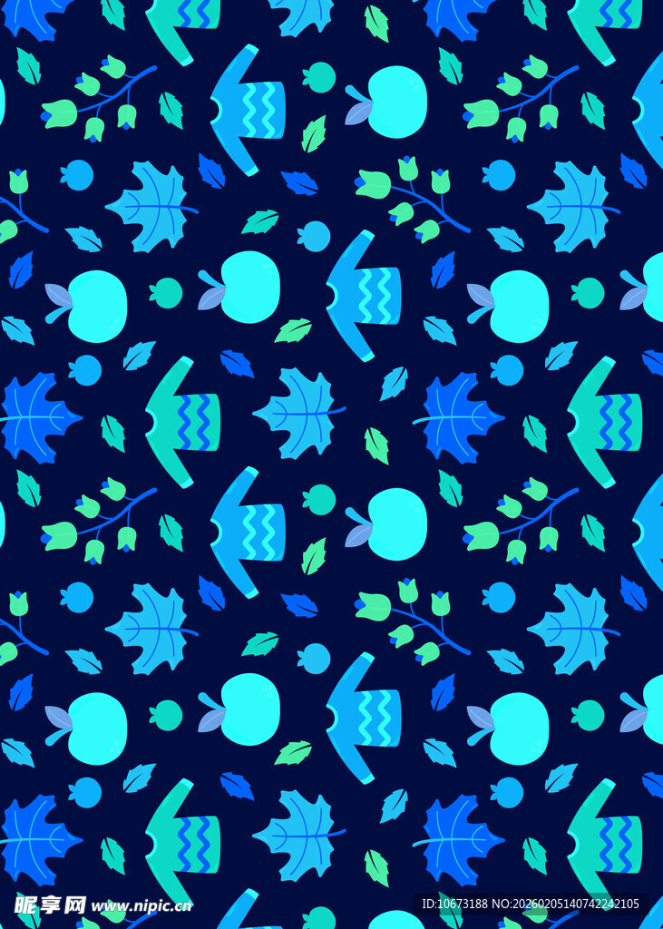 蓝色系几何图案背景纹理