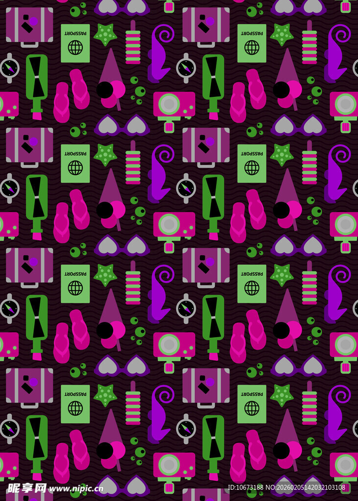 圣诞袜子图案无缝背景图