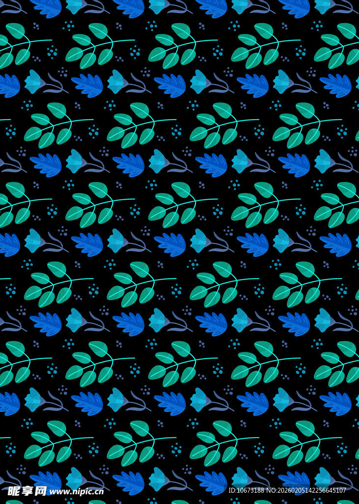 蓝绿几何图案黑色背景纹理