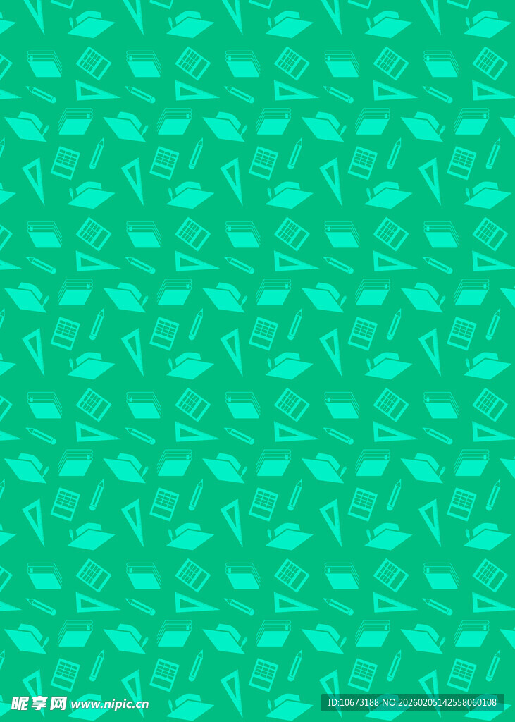 清新绿底蘑菇图案纹理