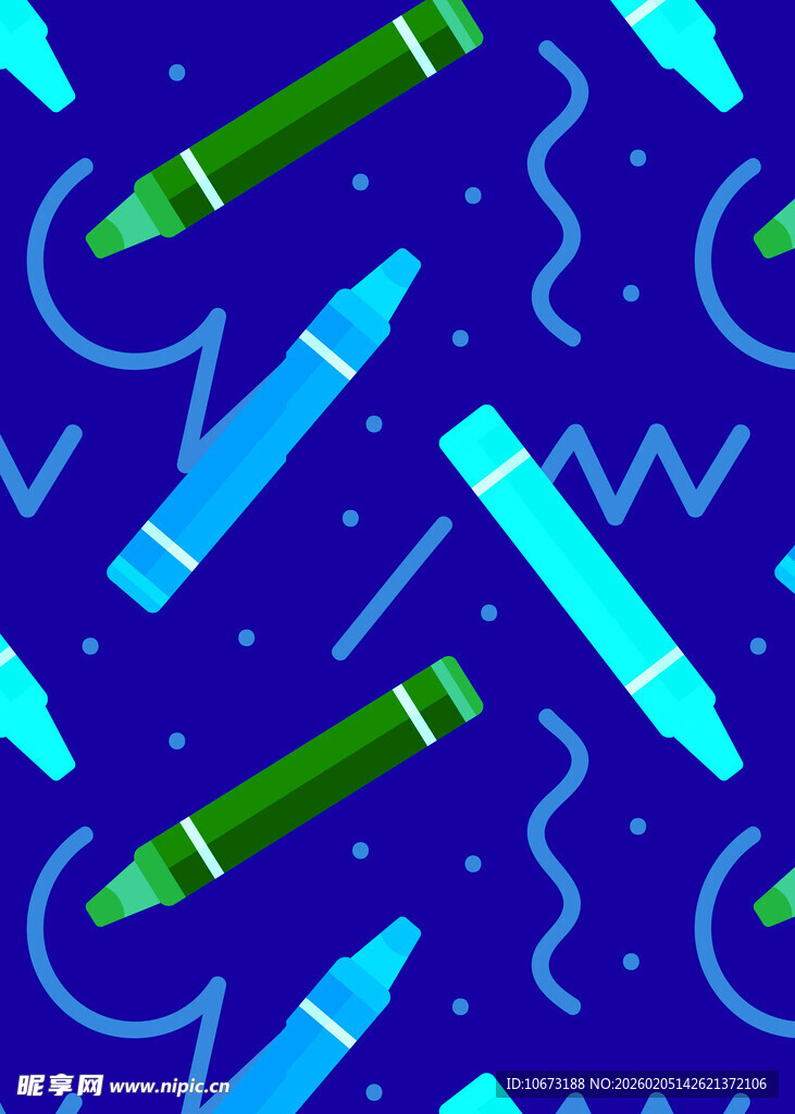 多彩铅笔图案背景设计