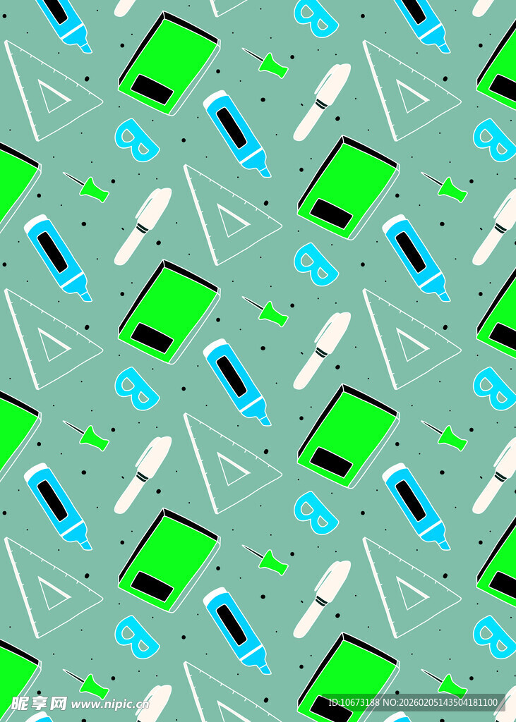 绿色手机图案无缝背景图