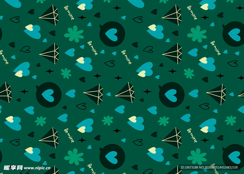 绿色奇幻图案背景纹理