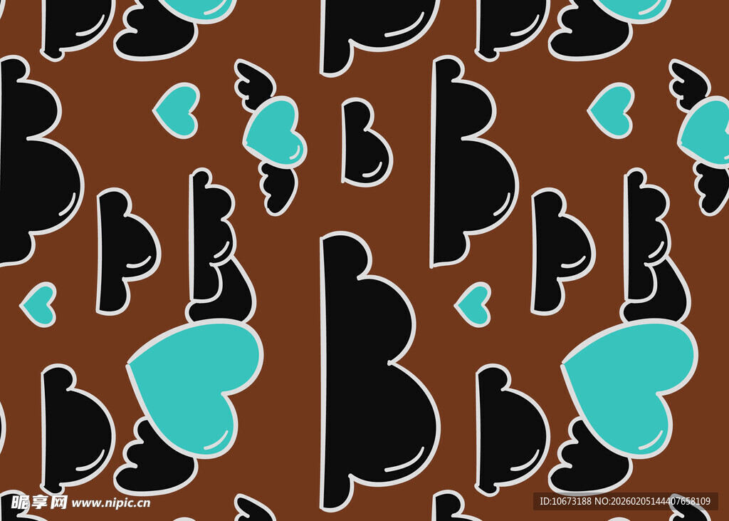 棕色背景字母图案纹理