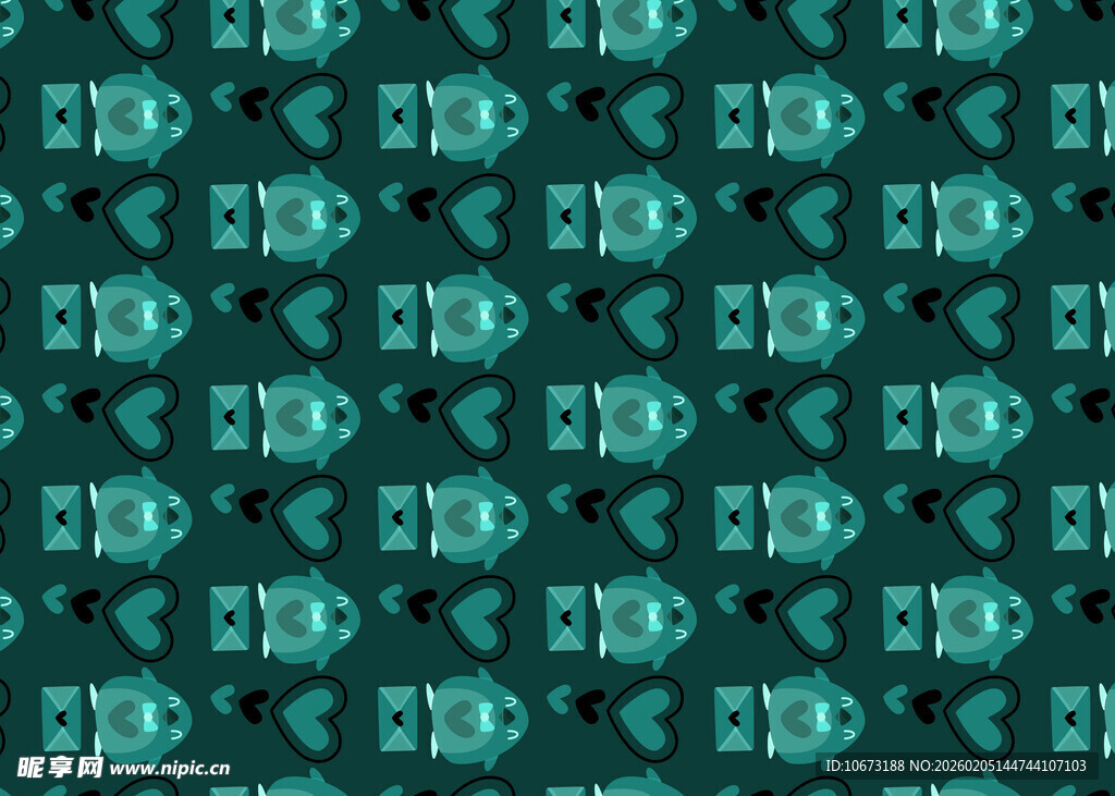 深绿底几何图案纹理背景