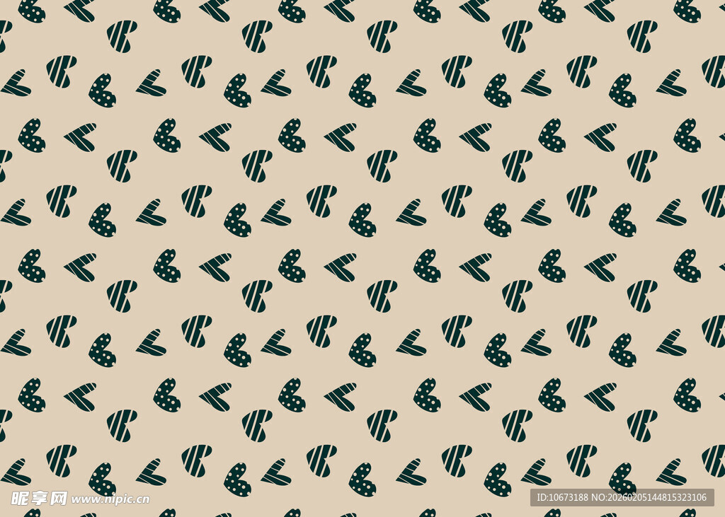 简约绿植图案背景纹理